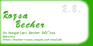 rozsa becher business card